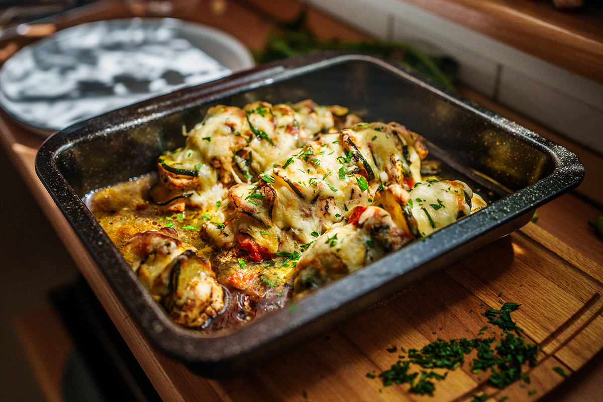 Hasselback csirkemell Hasselback csirkemell