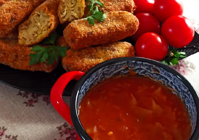 Húsos, burgonya krokett Húsos, burgonya krokett
