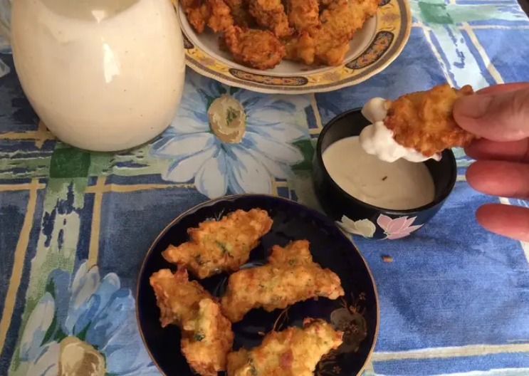 Zöldbabpuffancs tartármártással Zöldbabpuffancs tartármártással