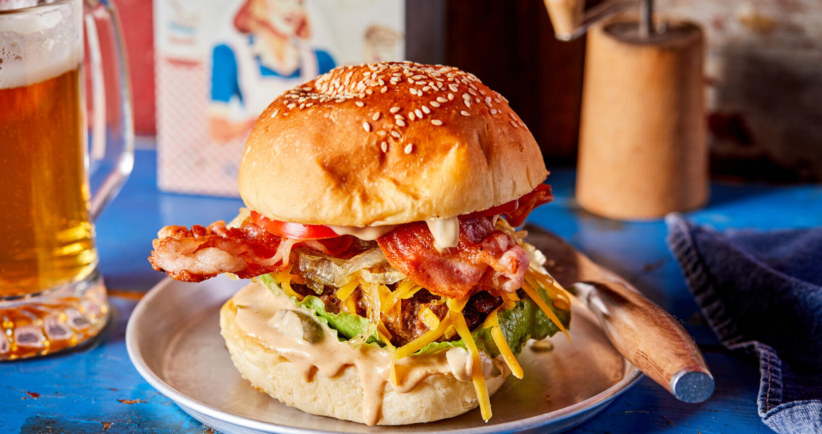 Klasszik amerikai hamburger Klasszik amerikai hamburger